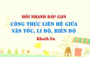 Công thức liên hệ giữa vận tốc và li độ, biên độ lớp 11?